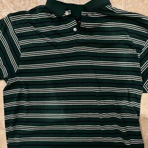 Puritan Green Polo with Stripes
